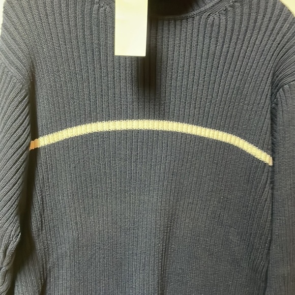 𝅺TOMMY Hilfiger NWT Men’s Sweater, Size LG., Navy Blue - Picture 4 of 10